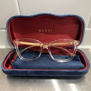 Gucci GG0566ON 004 Pink Eyeglasses Frame 52mm